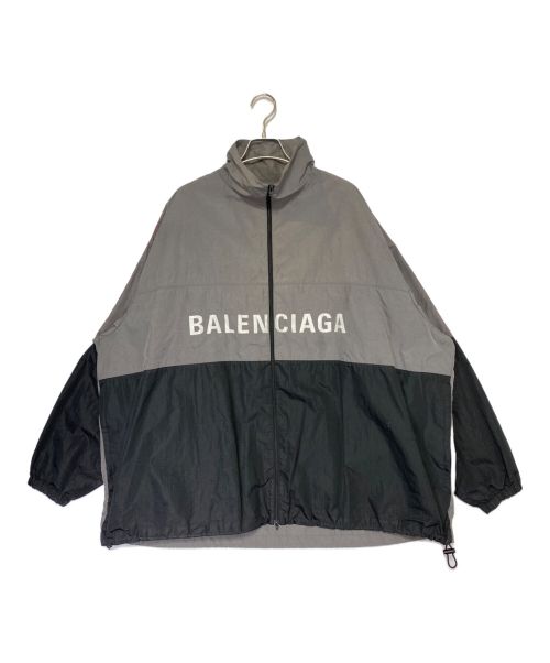 BALENCIAGA（バレンシアガ）BALENCIAGA (バレンシアガ) ナイロンジャケット グレー×ブラック サイズ:46の古着・服飾アイテム