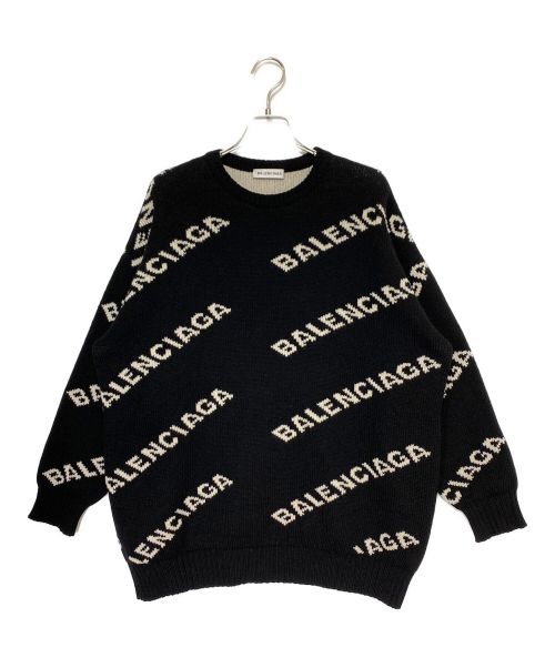 BALENCIAGA（バレンシアガ）BALENCIAGA (バレンシアガ) オールオーバーロゴニット ブラック サイズ:XSの古着・服飾アイテム