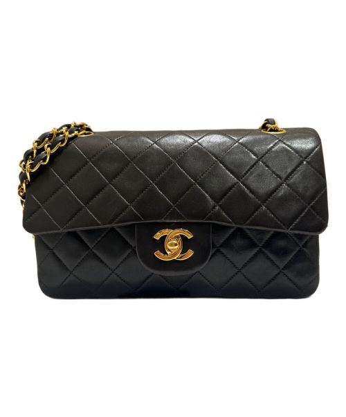 CHANEL（シャネル）CHANEL (シャネル) マトラッセ23/Wフラップチェーンショルダーバッグ ブラック×ゴールド金具 サイズ:23の古着・服飾アイテム