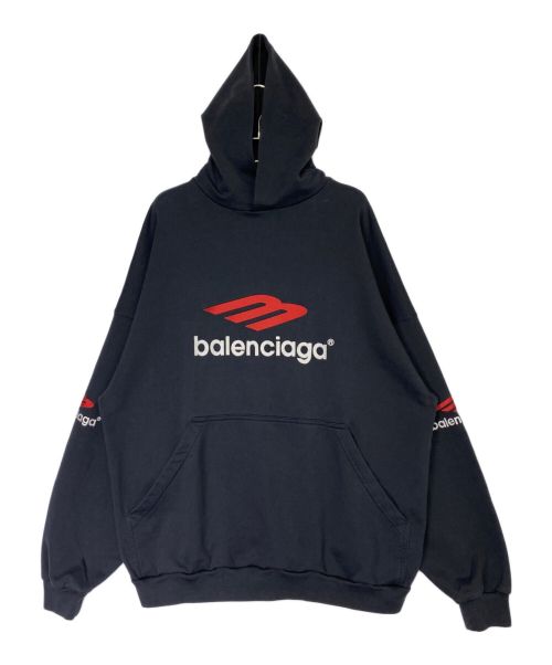 BALENCIAGA（バレンシアガ）BALENCIAGA (バレンシアガ) 3Bスポーツアイコンパーカー ブラック サイズ:2の古着・服飾アイテム