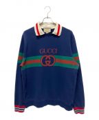 GUCCIグッチ）の古着「インターロッキングGスウェット」｜ネイビー