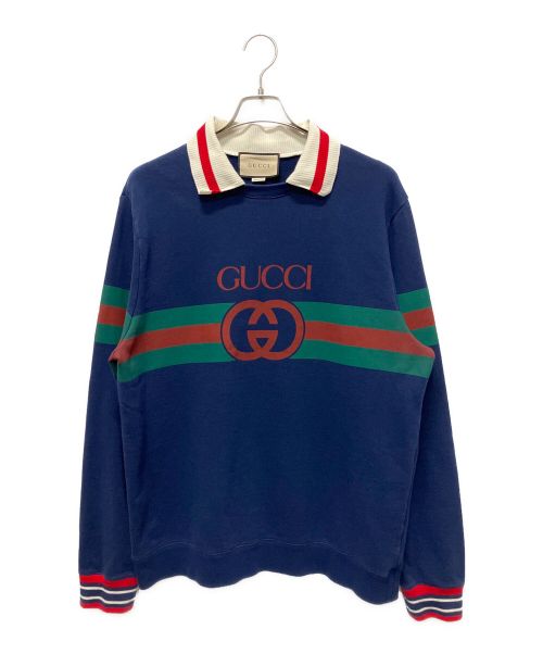 GUCCI（グッチ）GUCCI (グッチ) インターロッキングGスウェット ネイビー サイズ:Ｌの古着・服飾アイテム