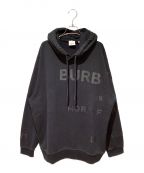 BURBERRYバーバリー）の古着「Horse Ferry Print Hoodie（ホースフェリープリントフーディ）」｜ブラック