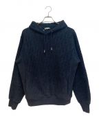 Diorディオール）の古着「Oblique Pile Hoodie（オブリークパイルフーディ）」｜ネイビー