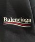 中古・古着 BALENCIAGA (バレンシアガ) LOGO PRINTED HOODED SWEATER ロゴプリント スウェットプルオーバー ブラック サイズ:XS：60000円