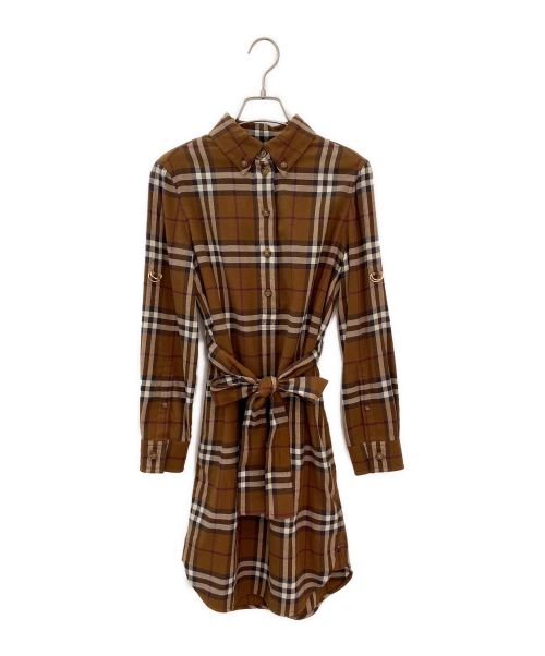 BURBERRY（バーバリー）BURBERRY (バーバリー) ノヴァチェックワンピース ブラウン サイズ:34 未使用品の古着・服飾アイテム