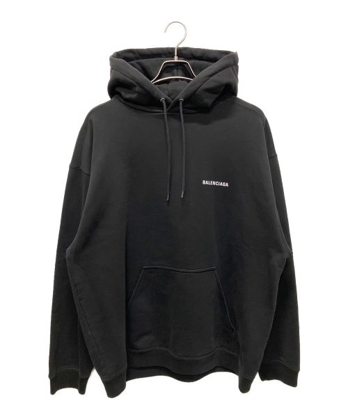 BALENCIAGA（バレンシアガ）BALENCIAGA (バレンシアガ) バックロゴパーカー ブラック サイズ:Lの古着・服飾アイテム