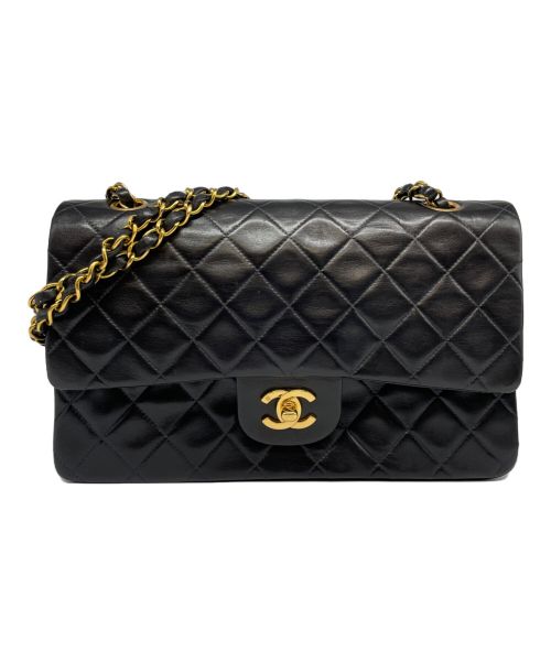 CHANEL（シャネル）CHANEL (シャネル) マトラッセ25 Wフラップ チェーンショルダーバッグ 	 ブラック サイズ:25の古着・服飾アイテム