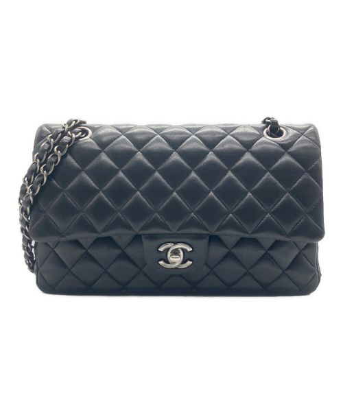 CHANEL（シャネル）CHANEL (シャネル) マトラッセ25/Wフラップチェーンショルダーバッグ ブラック サイズ:25の古着・服飾アイテム