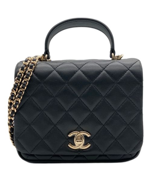 CHANEL（シャネル）CHANEL (シャネル) トレンディCC マトラッセ トップハンドル チェーンショルダーバッグ ブラック サイズ:-の古着・服飾アイテム