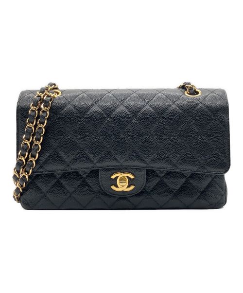 CHANEL（シャネル）CHANEL (シャネル) マトラッセ 25 / Wフラップチェーンショルダーバッグ ブラック サイズ:25の古着・服飾アイテム