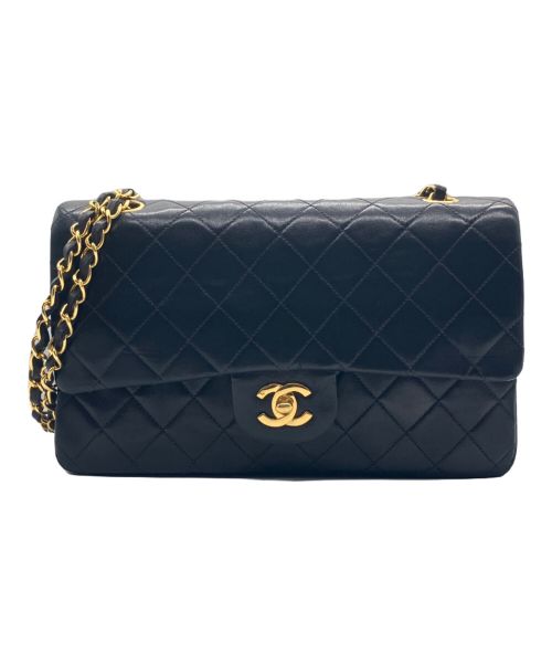 CHANEL（シャネル）CHANEL (シャネル) マトラッセ25/Wフラップチェーンショルダーバッグ ブラック サイズ:25の古着・服飾アイテム