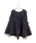 MYLAN（マイラン）の古着「Feather Fringe Poncho」｜グレー