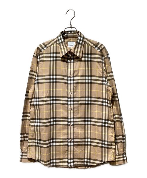 BURBERRY（バーバリー）BURBERRY (バーバリー) nova check shirt（ノヴァチェックシャツ） ベージュ サイズ:Mの古着・服飾アイテム