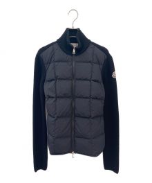 MONCLER（モンクレール）の古着「ニット切替ダウンジャケット」｜ブラック×ネイビー