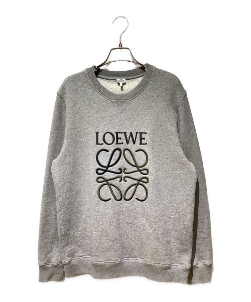 LOEWE（ロエベ）LOEWE (ロエベ) Anagram Embroidery Sweatshirt（アナグラムエンブロイダリースウェットシャツ） グレー サイズ:XLの古着・服飾アイテム