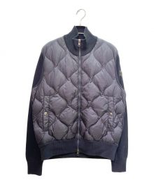 MONCLER（モンクレール）の古着「MAGLIONE TRICOT CARDIGAN/切替しジャケット」｜ネイビー