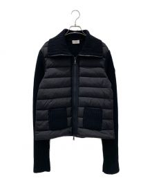 MONCLER（モンクレール）の古着「MAGLIONE TRICOT CARDIGAN ダウンジャケット」｜ブラック