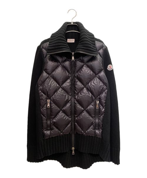 MONCLER（モンクレール）MONCLER (モンクレール) ニット切替ダウンジャケット ブラック サイズ:Lの古着・服飾アイテム