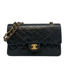 CHANEL（シャネル）の古着「マトラッセ 25 Wフラップ チェーンショルダーバッグ」｜ブラック