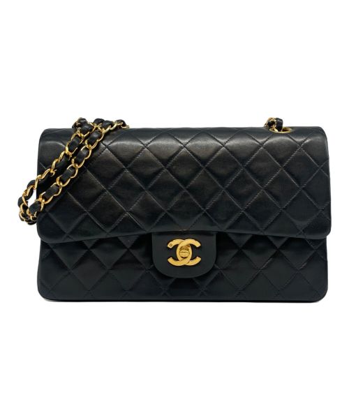 CHANEL（アディダス）CHANEL (シャネル) マトラッセ 25 Wフラップ チェーンショルダーバッグ ブラック サイズ:25の古着・服飾アイテム