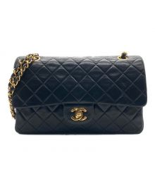 CHANEL（シャネル）の古着「マトラッセ25/Wフラップチェーンショルダーバッグ」｜ブラック