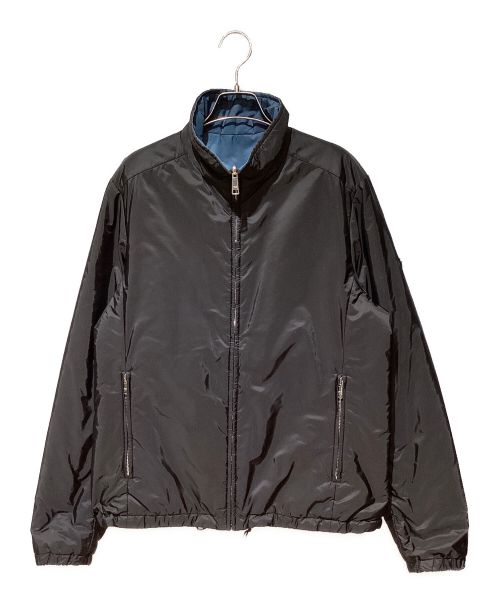 PRADA（プラダ）PRADA (プラダ) Reversible Nylon Padded Jacket（リバーシブルナイロンパデッドジャケット） ブラック×ブルー サイズ:54の古着・服飾アイテム