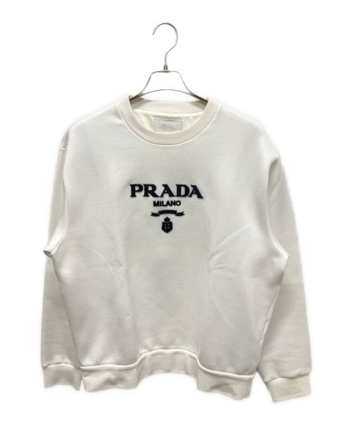 PRADA（プラダ）PRADA (プラダ) PRD 23FW 1913 pullover sweatshirt ホワイト サイズ:Lの古着・服飾アイテム