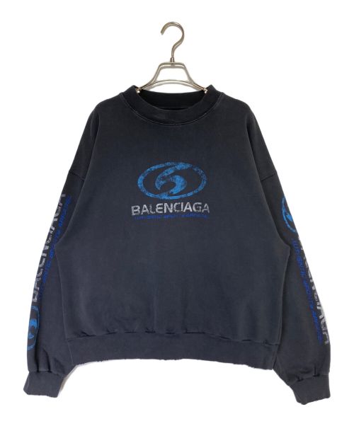 BALENCIAGA（バレンシアガ）BALENCIAGA (バレンシアガ) ダメージ加工スウェット グレー サイズ:Sの古着・服飾アイテム