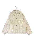 BALENCIAGAバレンシアガ）の古着「Bell Sleeve Aged Denim Jacket 'Cream'」｜ベージュ