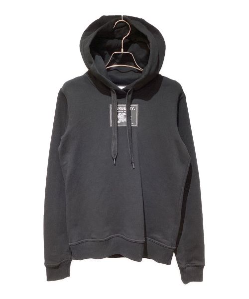 BURBERRY（バーバリー）BURBERRY (バーバリー) Prosum Label Hoodie（プロッサムレーベルパーカー） ブラック サイズ:Sの古着・服飾アイテム