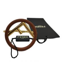 FENDI（フェンディ）の古着「エフ イズ ロゴバングル」｜ブラウン×ゴールド