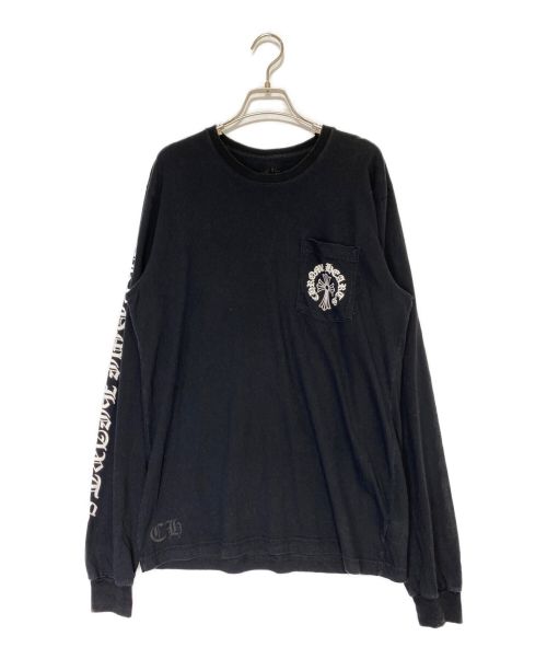 CHROME HEARTS（クロムハーツ）CHROME HEARTS (クロムハーツ) ポケット付ロングカットソー ブラック サイズ:Lの古着・服飾アイテム