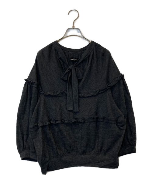 tricot COMME des GARCONS（トリココムデギャルソン）tricot COMME des GARCONS (トリココムデギャルソン) ウールフリルカットソー グレー サイズ:Sの古着・服飾アイテム