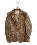 Harris Tweed×BEAMS BOYハリスツイード×ビームスボーイ）の古着「ウールテーラードジャケット」｜ブラウン