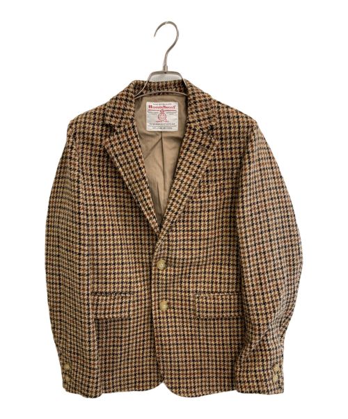 Harris Tweed（ハリスツイード）Harris Tweed (ハリスツイード) BEAMS BOY (ビームスボーイ) ウールテーラードジャケット ブラウン サイズ:1の古着・服飾アイテム