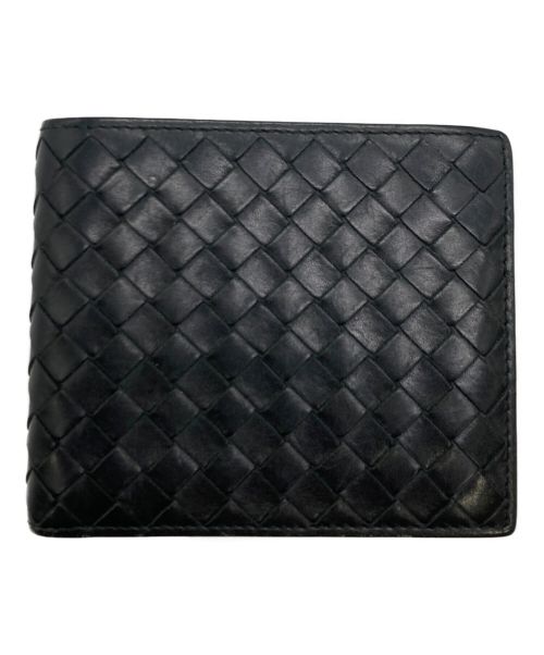 BOTTEGA VENETA（ボッテガベネタ）BOTTEGA VENETA (ボッテガベネタ) 2つ折り財布 ブラックの古着・服飾アイテム