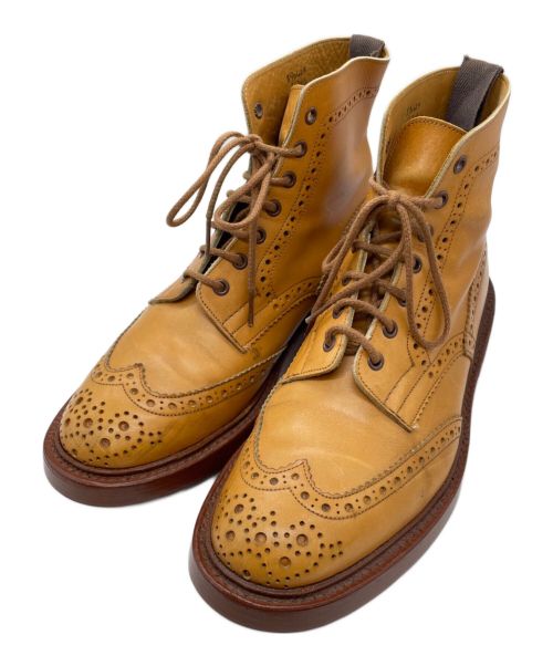 Tricker's（トリッカーズ）Tricker's (トリッカーズ) ウィングチップカントリーブーツ ベージュ サイズ:8.5の古着・服飾アイテム