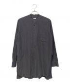 COMOLIコモリ）の古着「BAND COLLAR SHIRT」｜ブラック