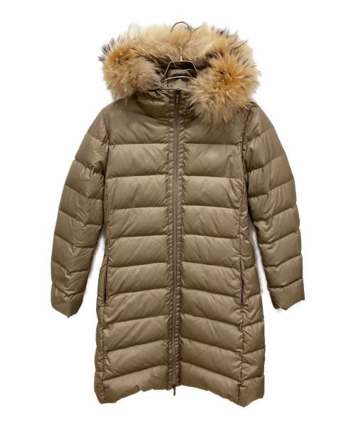 MONCLER（モンクレール）MONCLER (モンクレール) NANTESFUR ダウンコート ベージュ サイズ:2の古着・服飾アイテム