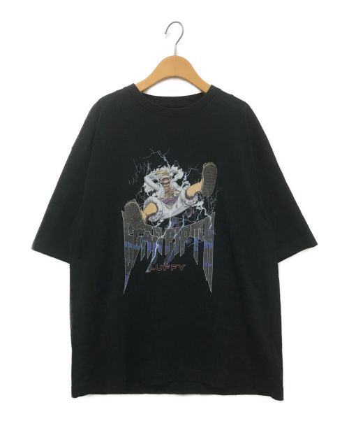 UNITED TOKYO（ユナイテッドトーキョー）UNITED TOKYO (ユナイテッドトーキョー) ONE PIECE (ワンピース) ルフィバンドTシャツ ブラック サイズ:2の古着・服飾アイテム