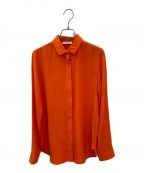 CELINEセリーヌ）の古着「シルクシャツ」｜オレンジ