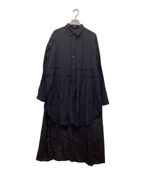 JIL SANDER NAVY（ジルサンダー ネイビー）JIL SANDER NAVY (ジルサンダー ネイビー) シャツワンピース ブラック サイズ:36の古着・服飾アイテム