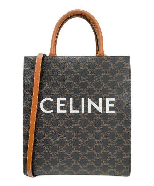 CELINE（セリーヌ）CELINE (セリーヌ) スモールバーティカルカバ ブラウンの古着・服飾アイテム