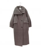 CLANEクラネ）の古着「UP NECK OVER DOUBLE COAT」｜グレー