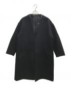 UNITED TOKYOユナイテッドトーキョー）の古着「super180's メルトンノーカラーコート」｜ブラック