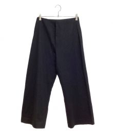 gabriela coll garments（ガブリエラコールガーメンツ）の古着「Wool wide pants（ウールワイドパンツ）」｜ブラック