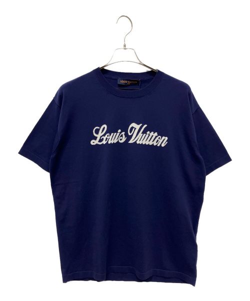 LOUIS VUITTON（ルイ ヴィトン）LOUIS VUITTON (ルイ ヴィトン) グラフィックロゴニットTシャツ ネイビー サイズ:L 未使用品の古着・服飾アイテム