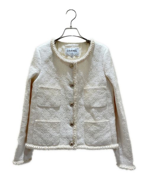 CHANEL（シャネル）CHANEL (シャネル) ツイードジャケット ホワイト サイズ:36の古着・服飾アイテム