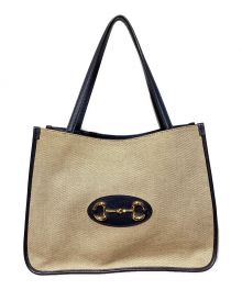 GUCCI（グッチ）の古着「Horsebit 1955 tote bag（ホースビット1955トートバッグ）」｜ブラウン